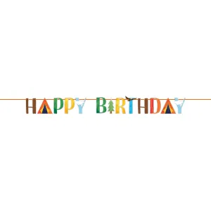 Bulk Outdoor Adventure Letter Banner w/ Ribbon (6 per Case)