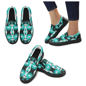 Deep Lake Winter Camp Women's Unusual Slip-on Canvas Shoes