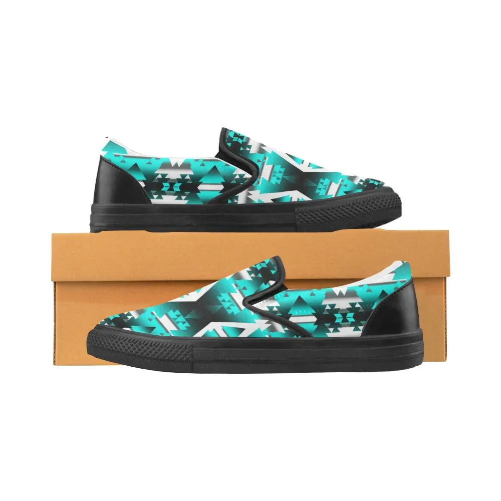 Deep Lake Winter Camp Women's Unusual Slip-on Canvas Shoes