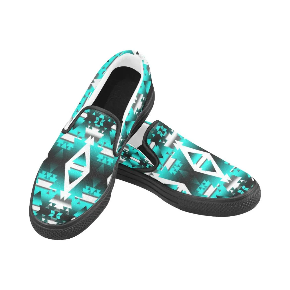 Deep Lake Winter Camp Women's Unusual Slip-on Canvas Shoes