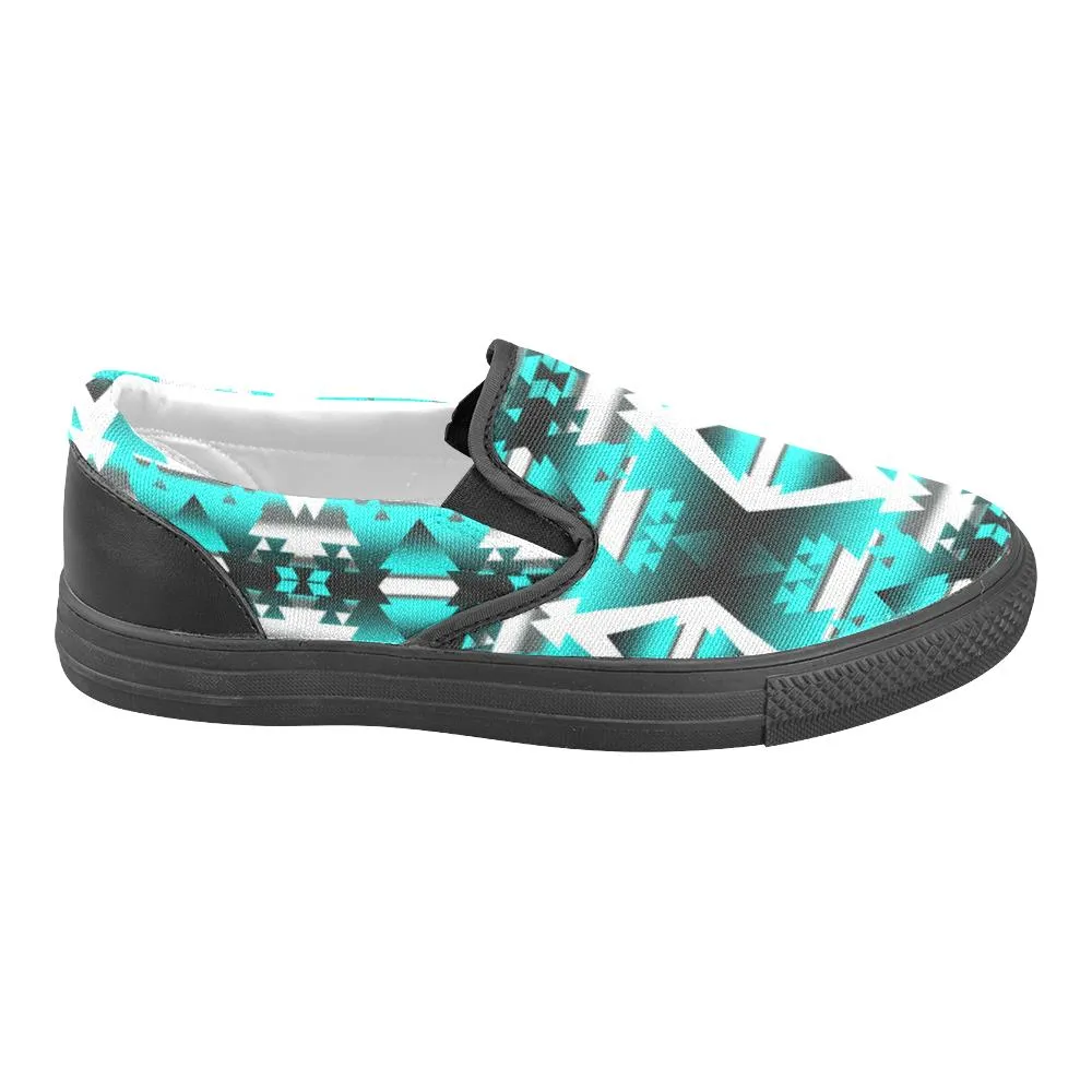 Deep Lake Winter Camp Women's Unusual Slip-on Canvas Shoes
