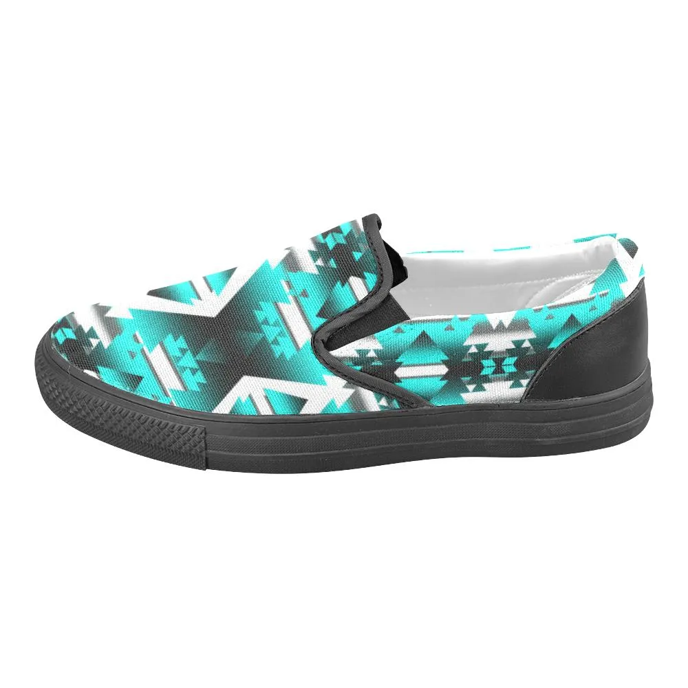 Deep Lake Winter Camp Women's Unusual Slip-on Canvas Shoes