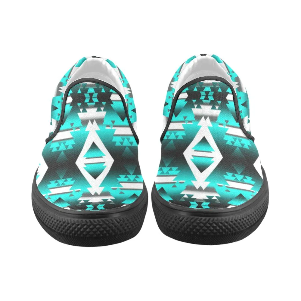 Deep Lake Winter Camp Women's Unusual Slip-on Canvas Shoes