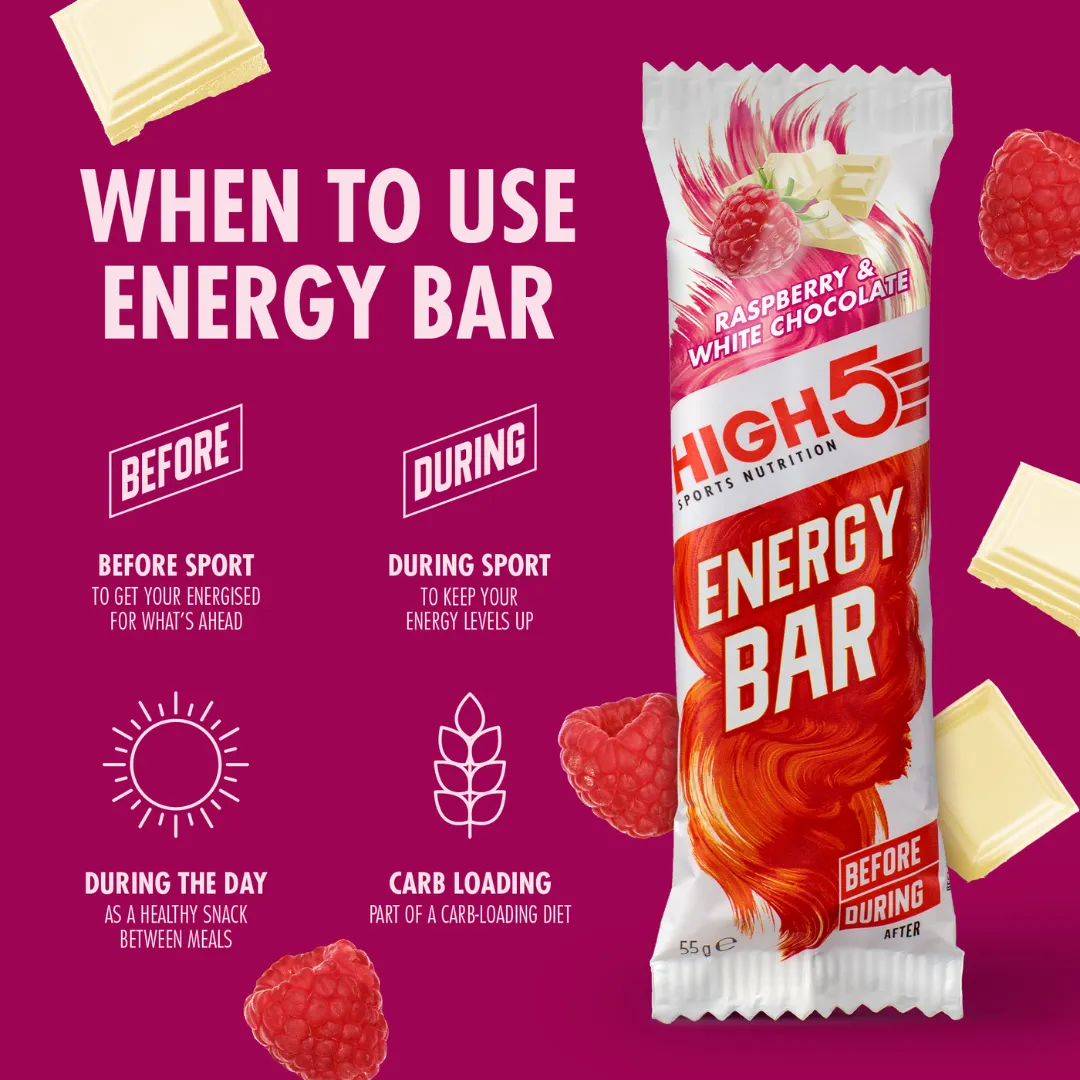 High5 - Energy Bar - Raspberry & White Chocolate