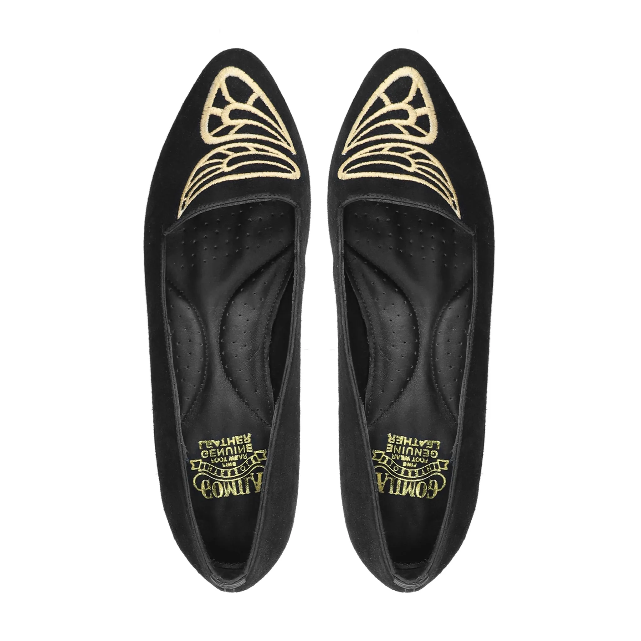 Katara - Ladies Black Kid Suede Loafer