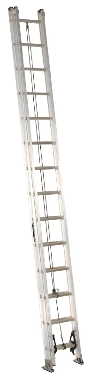 Louisville AE2200 Series AE2228 Extension Ladder, 27 ft 7 in H Reach, 300 lb, 28-Step, 1-1/2 in D Step, Aluminum :EA: QUANTITY: 1