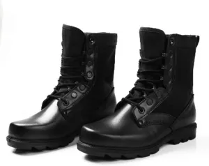 Men's Combat BootsOutdoor Mountaineering Off-Road Tactical Boots High-Tops Military Jungle Training Shoes,Black- 44/UK 9.5/US 10
