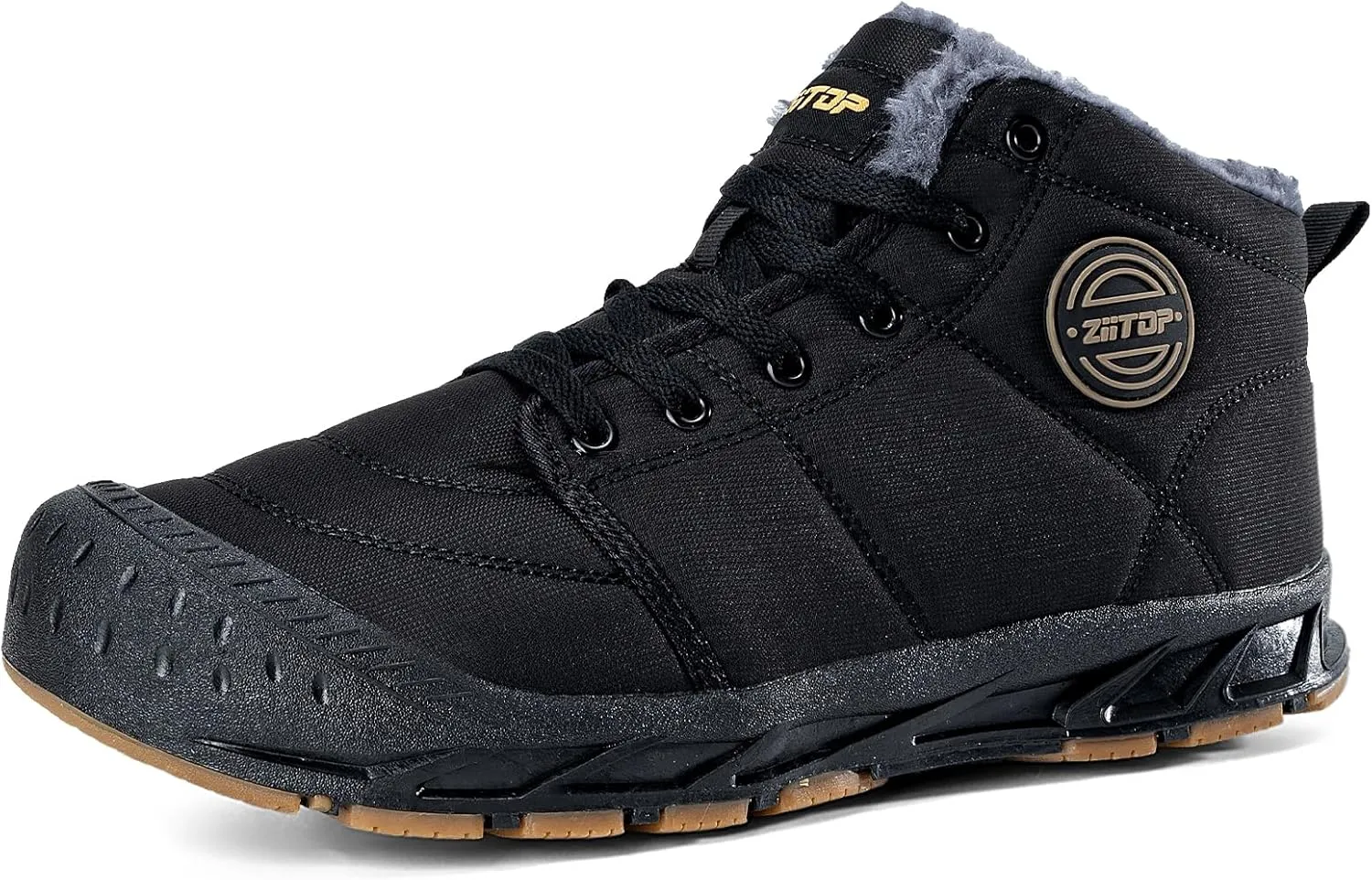 Mens Snow Boots, Mens Winter Boots, Mens Winter Trekking Snow Boots, Winter Boots for Men Waterproof Fur Lined Warm Winter Boots Men Lace up Snow Ankle Shoes Outdoor Anti-Slip Lightweight Hiking Boot