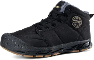 Mens Snow Boots, Mens Winter Boots, Mens Winter Trekking Snow Boots, Winter Boots for Men Waterproof Fur Lined Warm Winter Boots Men Lace up Snow Ankle Shoes Outdoor Anti-Slip Lightweight Hiking Boot