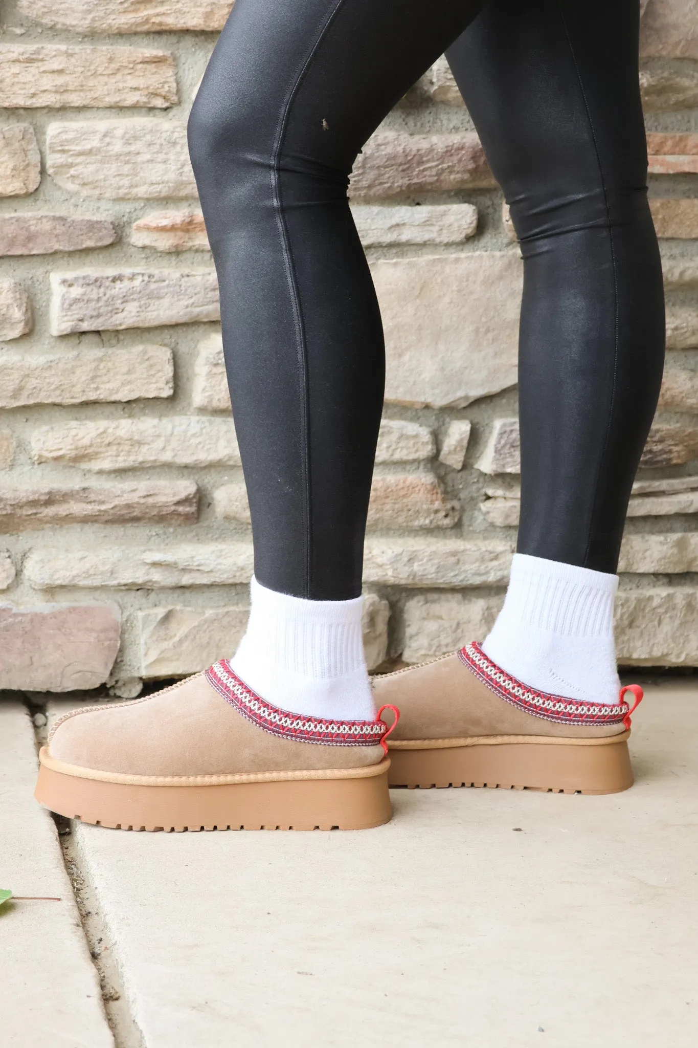 Tessa Slip Ons in Tan