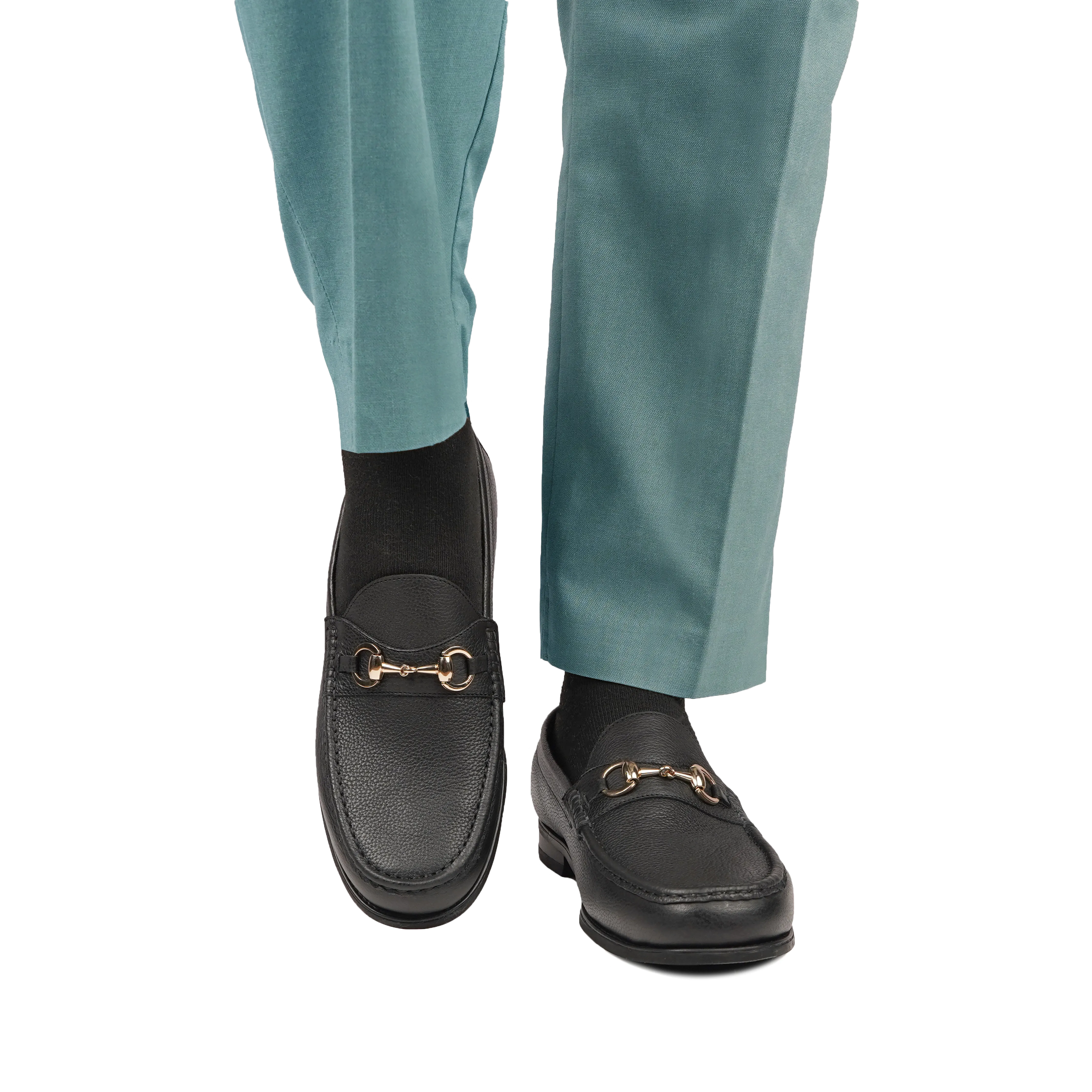 Tom - Men's Black Pebble Grain Leather Loafer