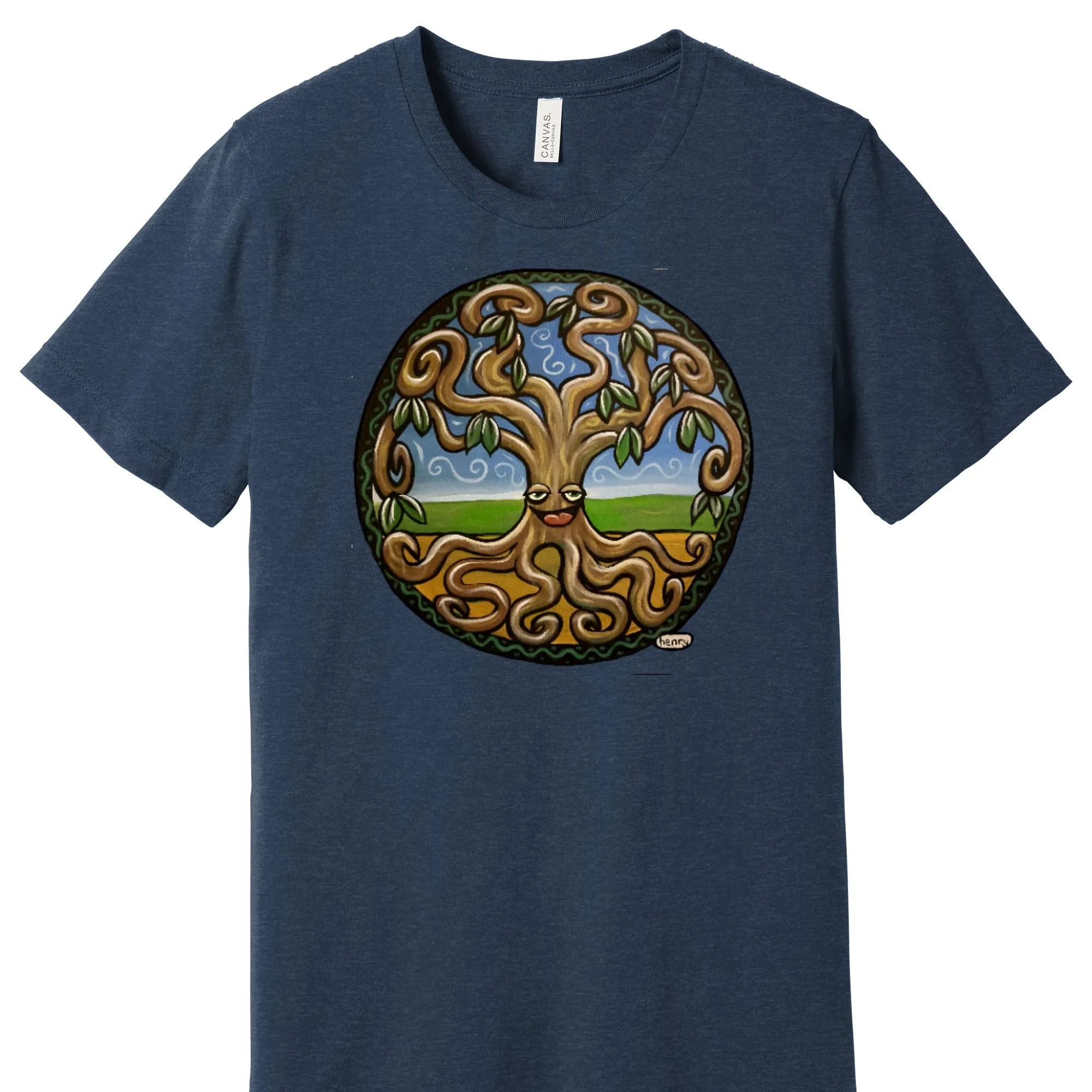 Tree of Life | Unisex Heathered Navy T-Shirt