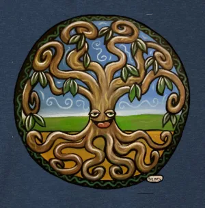 Tree of Life | Unisex Heathered Navy T-Shirt