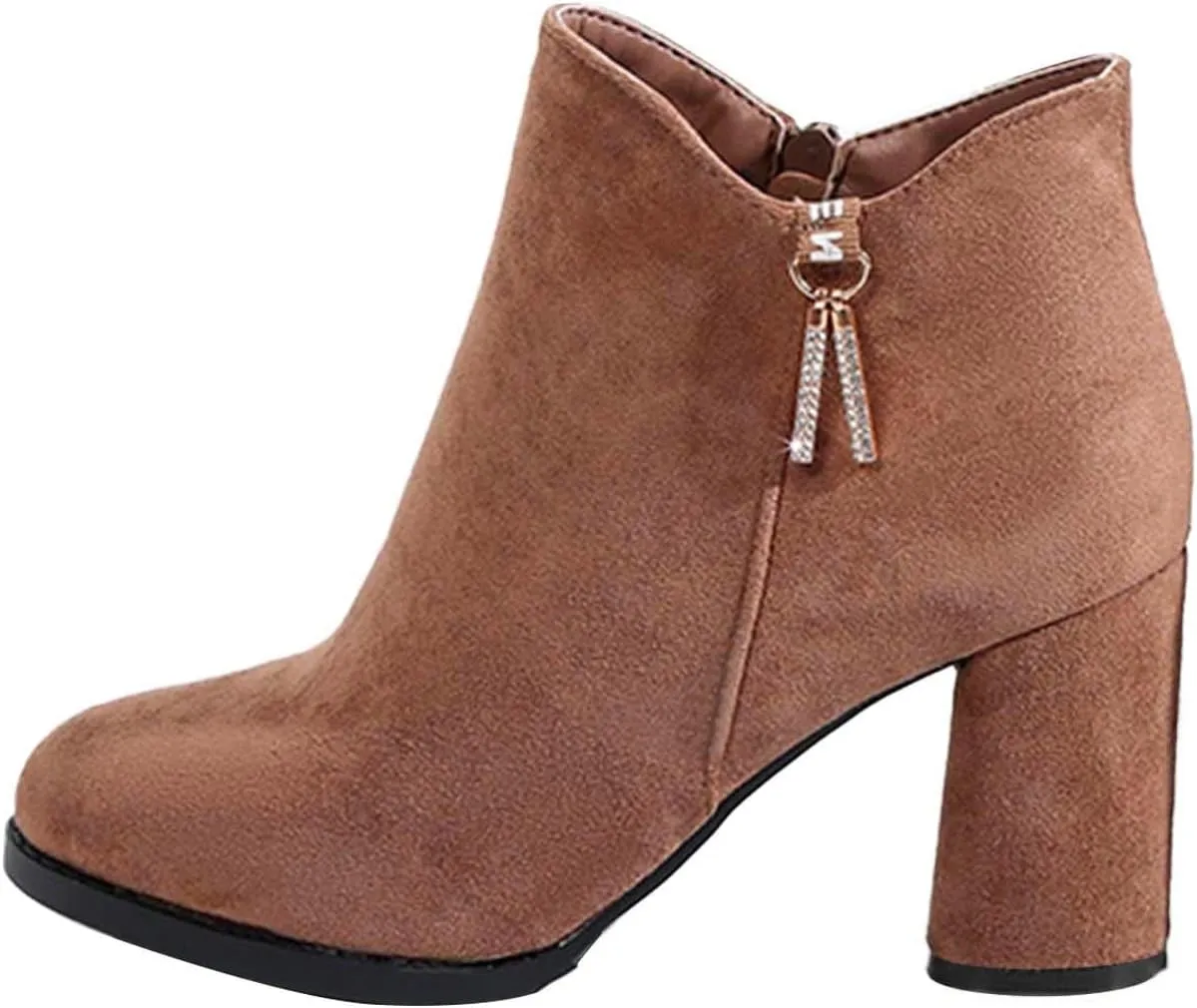 Womens Boots Ankle Boots for Women Women's Shoes Casual Boots Fashion High Chunky Heel Suede Padded Short Boots